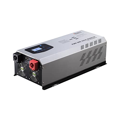 Ampinvt 6000W Peak 18000W Pure Sine Wave Inverter 48V Dc To 120V 240V Ac Split Phase Output, With Ac Battery Charger, Low Frequency Off Grid Power System, For Sealed Gel Agm Flooded Lithium Battery #TOP1