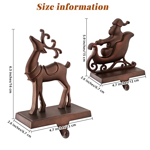 MCEAST-Set-of-4-Christmas-Stocking-Holders-Santa-and-Reindeer-Mantle-Stocking-Hangers-Metal-Christmas-Hanging-Hooks-Safety-Hanger-Grips-for-Fireplace-Decoration-Black MCEAST Set of 4 Christmas Stocking Holders Santa and Reindeer Mantle Stocking Hangers Metal Christmas Hanging Hooks Safety Hanger Grips for Fireplace Decoration Black