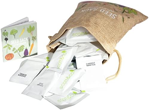 Scott & Co. Vegetable Seed Variety Pack - 30 Different Varieties of Veg, Herb and Tomato Seeds to Grow Your Own. Easy to Grow Indoor and Outdoor. Gardening Gifts for Women and Men