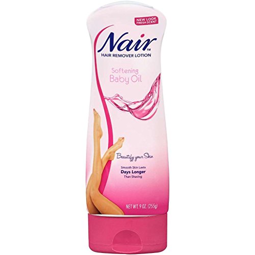 Nair Hair Remover Lotion For Body & Legs, Baby Oil 9 oz (Pack of 4)