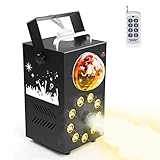 Nebelmaschine, UKing 700W Nebelmaschine 9 LED-Leuchten mit Discokugel, Multifunktions-Fernbedienung mit Blitz, Auto, Einfarbig, Rauchmodus für Party, Weihnachten, Halloween, DJ-Bühneneffekt