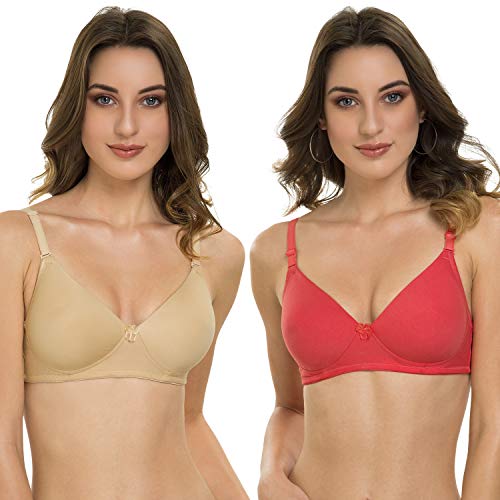Image of Tweens - Heavily Padded Semi Push-Up Bra - Polyamide Fabric - 3 /4th Coverage, Wireless, Multiway Straps, Seamless - Everyday T-Shirt Bra
