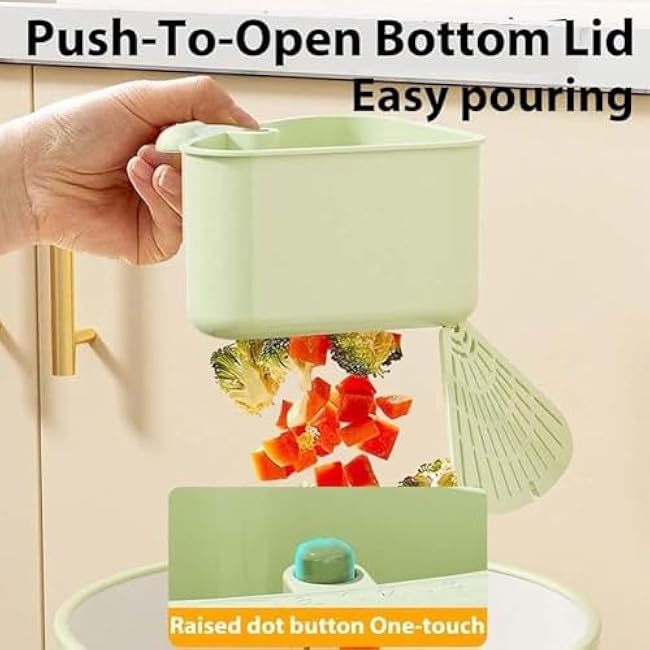 Suction Cup Sink Corner Rack, Self-Cleaning Sink Strainer Basket, Triangular Automatic Dumping Corner Sink Strainer, Food Waste Catcher for Kitchen (2 Yellow)