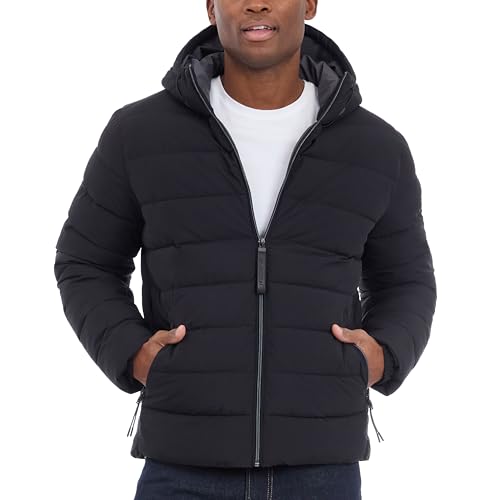 Michael Kors Mens Hooded Puffer Jacket, Rain and Cold Weather Coat2