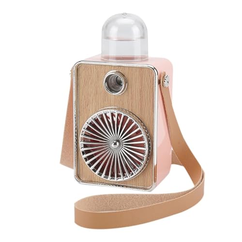 Mini ventilador de escritorio con spray humidificador y luz nocturna, enfriador de aire portátil de carga USB para uso doméstico, oficina o viajes, verde