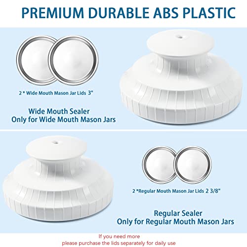 Mason Jar Vacuum Sealer Kit For Foodsaver, Food Saver Jar Sealer Attachment, Food Storage Vacuum Sealer Kit With Accessories Hose For Wide & Regular Mouth Mason Jar #TOP3