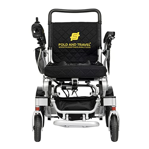Auto Folding Lightweight Electric Wheelchairs for Adults Foldable Power Wheelchair (Gold)