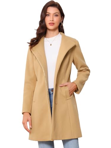 Vêtements D'Extérieur à Manches Longues Allegra K Manteau Chaud Chic