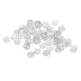 vintage california flower beads Couleur: Duré/Argenté rockible 100pcs Vintage Flower Bead Caps Bead Caps End Caps Bijoux Accessoires 10mm, Argenté