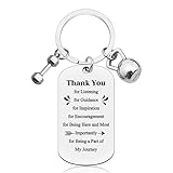 Vadaka Fitness Lover Keychain Gym Workout Gift Fitness Instructor Appreciation Keychain Thank You Present for Coach Trainer Present Retirement Jewelry Gift for Gym Lovers
