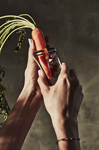 Material, The Forever Peeler Stainless Steel Vegetable Peeler, U-Shaped Swivel Design & Replacement Blade, Dishwasher-Safe, Meteorite #TOP1