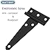 SUMBIN 10 Inch T-Strap Heavy Duty Shed Door Hinges Gate Strap Hinges Black Tee Hinge Wrought Hardware for Wooden Fences,Yard,Barn Door,Rustproof(4 Pack)