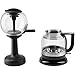 Coffee Brewer 8-Cup Featuring Magnetic Locking Seal, Glass Construction with Stainless Steel Siphon Tube in Onyx Black