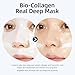 YAFUSIPE Collagen Face Mask Bio-Collagen Hydrating Hydrogel Face Mask for Skin Care Facial Sheet Masks for Wrinkle Lifting Beauty Overnight Sheets Pack Deep Hydration Glowing Glass Skincare 30g x 4ea