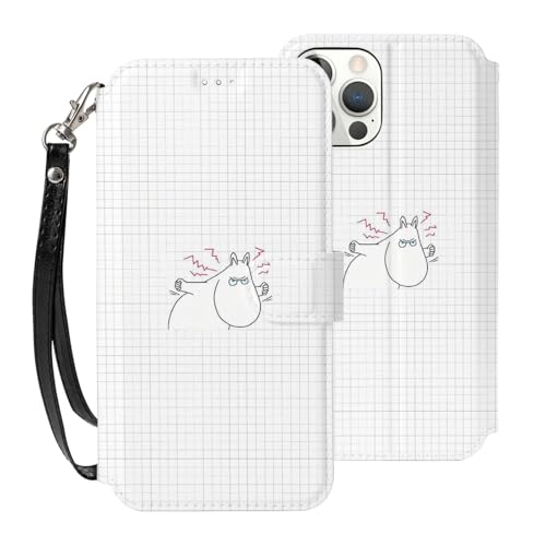 For ムーミン iPhone SE (第2世代/第3世代) iphone7 iphone8 iphone 6/6S 用 ケース 手帳型 高級puレザー 横置き機能 財布型 プレミアムレザーウォレットケース, マグネット式 3カードスロット&1ポケット ス