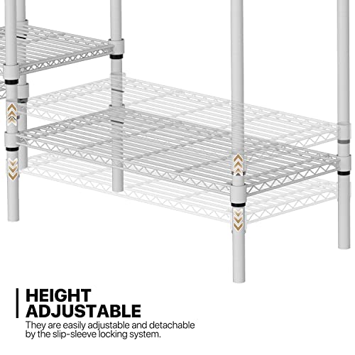 Monibloom Heavy Duty Clothing Rack Protable Closet Rack Closet Racks For Hanging Clothes, 73 Inch Clothes Wardrobe With 4 Hanging Rods, Freestanding Closet Wardrobe Rack For Home, Max Load 1000Lbs #TOP6