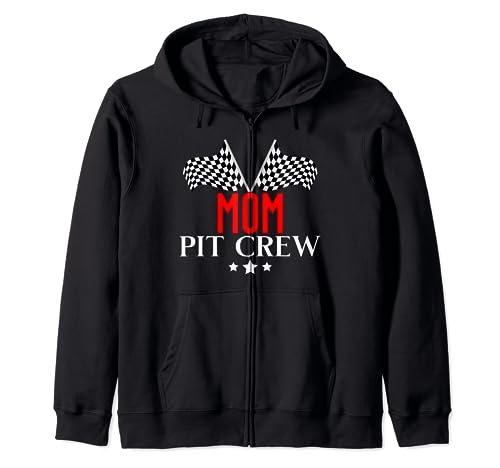 MOM PIT CREW COOL FUNNY ANNIVERSAIRE Racing Famille Sweat à Capuche
