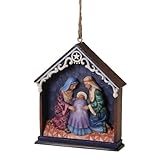 Enesco Jim Shore Heartwood Creek Holy Family Stable Ornament, 3-3/4-Inch