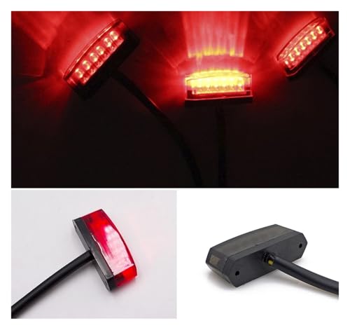 Luz Trasera LED Universal Carcasa de Plástico con Miniintermitente Rojo para Motocicleta 4