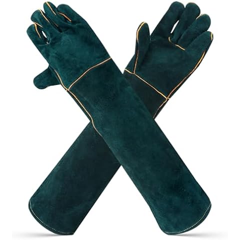 PUXING Animal Handling Gloves Bite Proof 23.6inch Durable Bite Resistant Gloves for Bathing Anti Scratch Protective Gloves(COLOR:Green) Cover