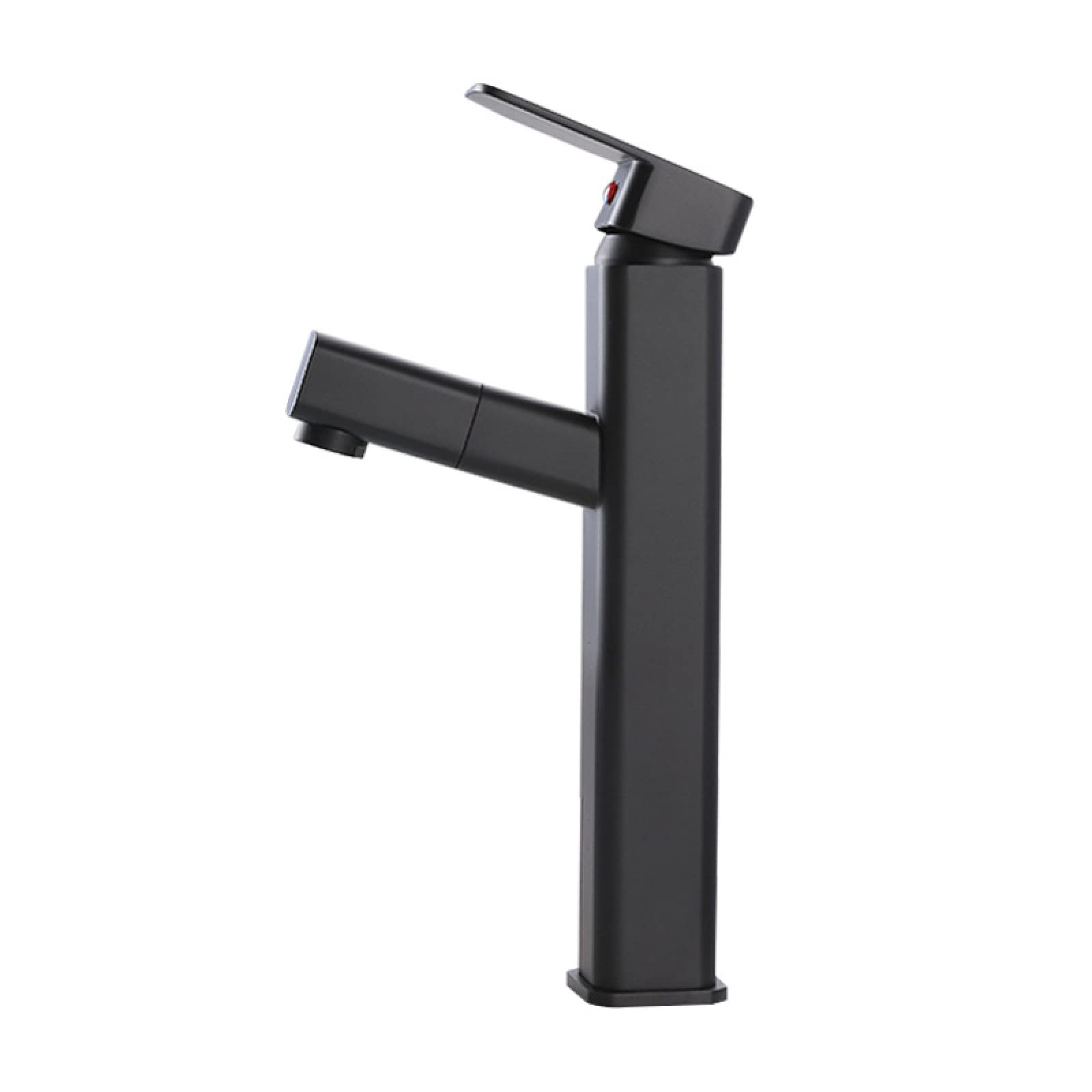 Robinet d'évier avec pulvérisateur extractible rotatif 360 mitigeur noir monocommande