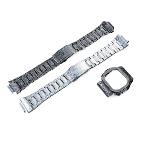 Bracelet et boîtier DW-5600 acier gravé accessoires custom Casio GW-M5610 - 3