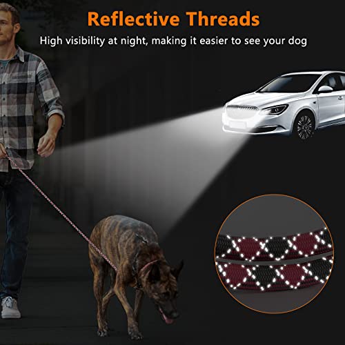 Tresbro 10Ft Chew Proof Dog Leash Black Pink #TOP4