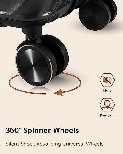 LUGGEX 3 Piece Luggage Sets with Spinner Wheels