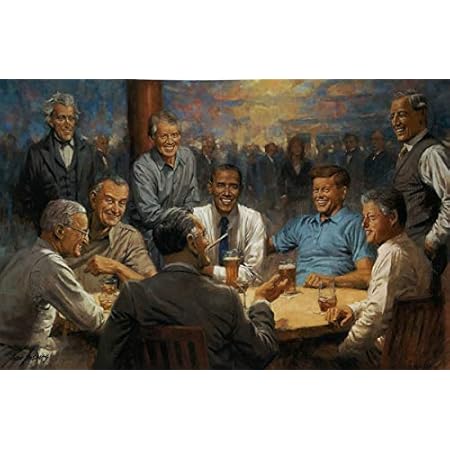 Amazon Com Peck And Gartner Andy Thomas The Democratic Club Signed Obama Art Print Paper Size 19 X 13 Image Size 17 X 11 Posters Prints