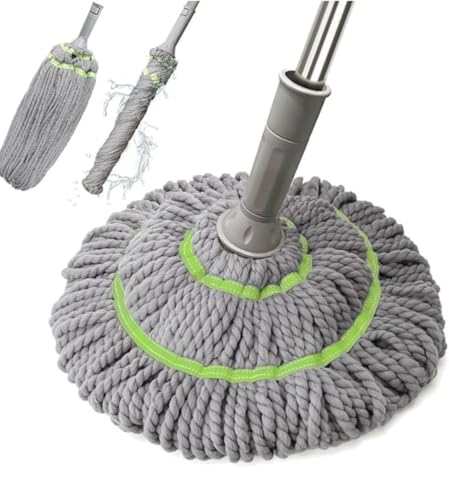 Image of Xmart India Microfiber Twist Mop with Squeeze Handle | Floor Cleaning Mop Stick with Super Absorbent Head | Easy Wringer Spin Mop for Tiles | Durable Floor Cleaner for Home Kitchen Bathroom