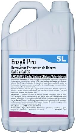 EnzyX Pro Removedor Enzimático de Odores para Cães e Gatos, 5L, P...