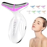 Gesichtsmassagegerät,Elektrisches Gesichtsmassagegerät Anti-Falten,Schönheit Gerät für Gesicht und Hals,mit 4 Modi,45°C EMS Gesichtspflegegerät für Hautstraffung & Lifting,Verbesserung,Straffung
