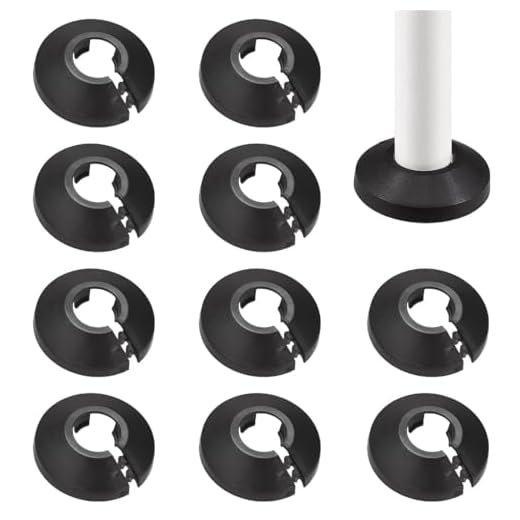 JEYORZY 10 Pcs Tapa De Tubo De Radiador Negro Anillo De Plástico Cubierta Tapón Fundas Decorativas de Tubería para De Calefacción Tapones para Tubos de Embellecedor Rosetas Cubierta Collar Guirnalda
