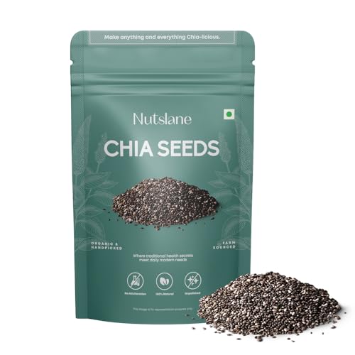 Nutslane Premium Chia Seeds | 100% Clean & Unroasted | 100g Zippe...