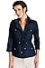 Standards & Practices Modern Women's Zip Up Safari Hooded Drawstring Jean Jacket Size L