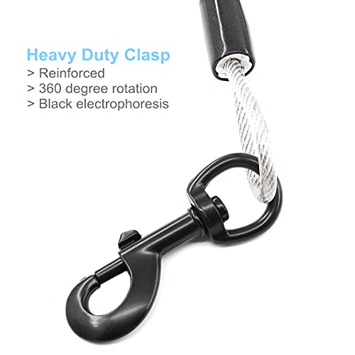 Baapet 5 Feet Chew Proof Dog Leash With Coated Steel Cable And Soft Padded Handle Dog Leashes For Small, Medium And Large Dogs (White) #TOP3