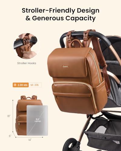 Leather Diaper Bag Backpack for Women - image 6