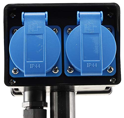 Presa da giardino, 4 volte con picchetto di terra