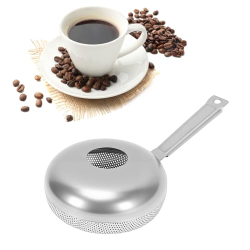 SIXRUN Torréfacteur à café Manuel, en Acier Inoxydable Portable et Pratique avec Maillage Fin pour une Torréfaction Uniforme, pour café à domicile.