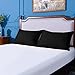 NTBAY Queen Pillowcase Set - 4 Pack Brushed Microfiber 20x30 Pillowcases - Soft, Wrinkle-Free, Fade-Resistant, Stain-Resistant, Black Pillowcases with Envelope Closure - 20x30 Inches, Black