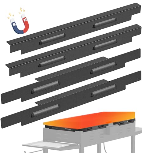 Magnetic Wind Guards for Blackstone 36 Inch Griddle Accessories - Upgraded Heavy Duty Wind Screens & Heat Shield for Side Table Even Heating & Propane Saver - Fits Hood Lid Rear Grease Cup 4Pcs