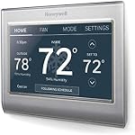 Honeywell Home RTH9585WF1004 Thermostat de couleur intelligent Wi-Fi, 7 Jour programmable, écran tactile, Energy Star, Alexa Ready, C-Wire Requis