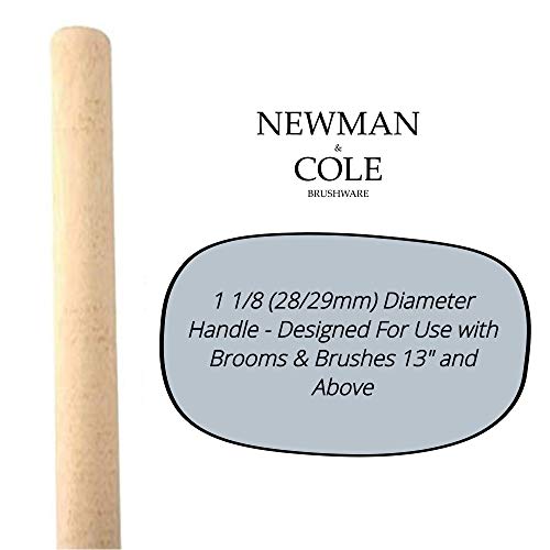 Newman and Cole Wooden Broom Handle Stick Wood Broomstick/Wooden Pole for Floor Mop Handle Brush Broom - 4ft (120cm) x 1 1/8" (28-29mm) Handles - Pack of 1 - Image 2