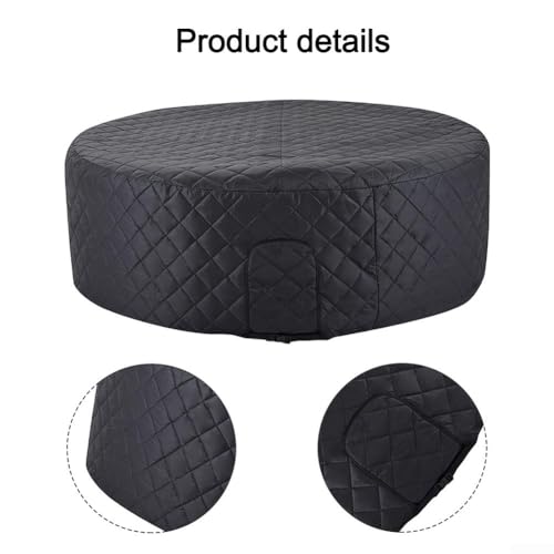 Housse de baignoire gonflable 208x70cm en coton matelassé noir - 4