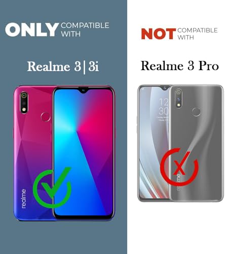Image of Jkobi Back Cover for Realme 3 | Realme 3i (Silicone Clear Shockproof Case with Camera Protection | Soft and Flexible | Transparent)