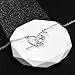 Medsor Singer Necklace Stainless Steel Love Pendant Heart Signature Jewelry
