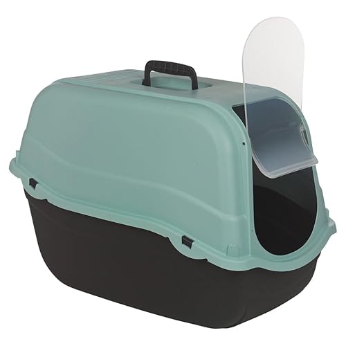 URBNLIVING Enclosed Cat Litter Box - Extra Large Hooded Tray with Filter, & Carry Handle - Easy Clean, Odor Control, Secure Flap Door for Cats, 8 Color Options