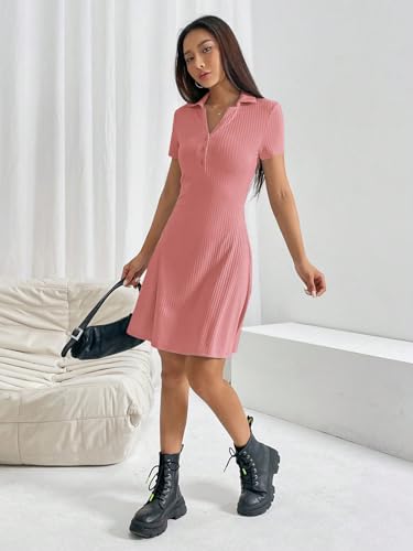 Image of TOPLOT Women's Western Dresses | Knee Length Dress | Stylish Design Fit | One Piece Bodycone | Trendy Look Styling | Easy Movement | Perfect for Casual, Outings (5237)