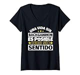Mujer Backgammon regalo gracioso Camiseta Cuello V