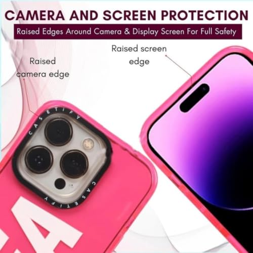 Image of Erams Online for iPhone 14 Pro Max SEA Case Transparent, Grip Case Silicon Slim Fit Shock-Absorbing TPU Bumper & Anti-Yellowing Clear Protective Back Cover for iPhone 14 Pro Max (Pink, 01)
